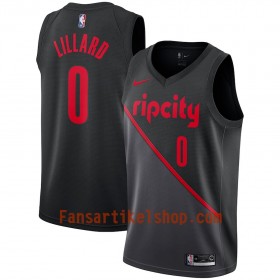 Portland Trail Blazers Trikot Damian Lillard 0 2018-19 Nike City Edition Schwarz Swingman - Herren